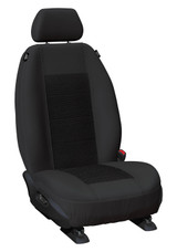 Weekender black jacquard front bucket seat cover for Ford Ranger PX, Ford Everest UA and Mazda BT-50 premium woven waterproof protection