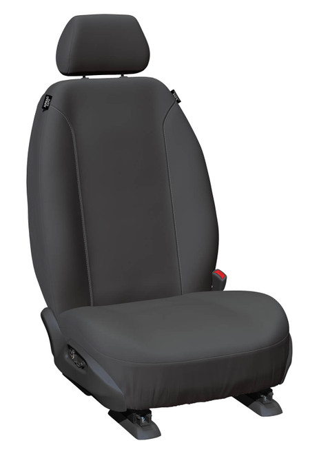 Super Tough charcoal canvas front bucket seat cover for Ford Ranger PX and Everest UA designed for heavy-duty fleet and tradie use