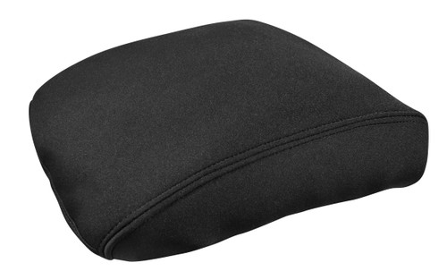 Black neoprene centre console cover for Mazda BT-50 and Isuzu D-Max with waterproof padded armrest protection