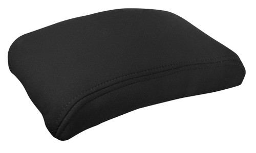 Black neoprene centre console cover for Toyota LandCruiser 70 Series with waterproof padded armrest protection