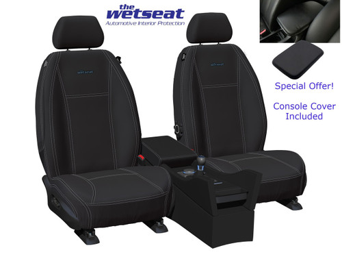 Wetseat Neoprene Front Black - Charcoal Stitch Seat Covers Suits Landcruiser 200 Series 2009-2021