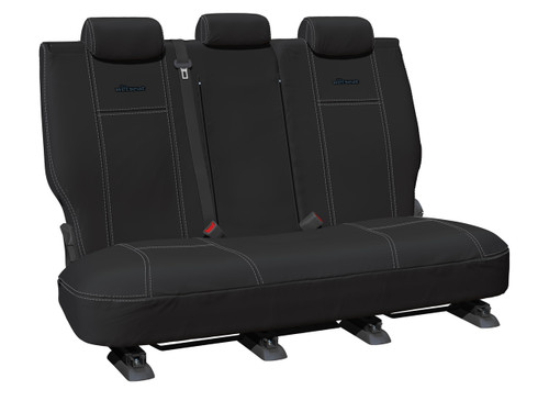 Wetseat Neoprene Rear Black - Charcoal Stitch Seat Covers Suits Landcruiser GX GXL SUV Row 2  2007-2021