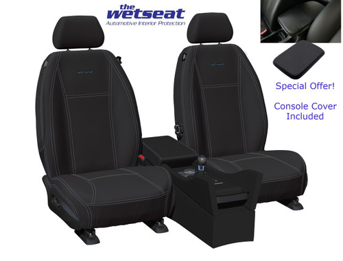 Wetseat Neoprene Rear Black - Charcoal Stitch Seat Covers Suits Triton 2015-2023