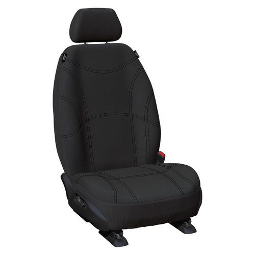 Getaway Neoprene Front Black - Black Stitch Seat Covers Suits Prado 150 Series 2021-2023
