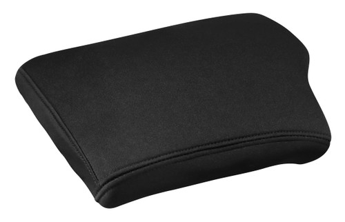 Black neoprene centre console cover for Toyota Hilux GR Sport, Rogue, Rugged, SR and SR5 Dual Cab models with waterproof protection