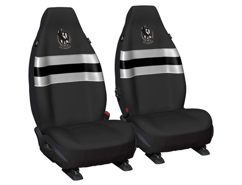 Collingwood Magpies Universal Fit Front Car Seat Covers - AFL Official Product - Ideal for fans of the Collingwood Magpies.