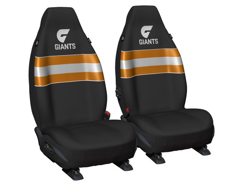 Greater Western Sydney Giants Universal Fit Front Car Seat Covers - AFL Official Product - Ideal for fans of the Greater Western Sydney Giants.