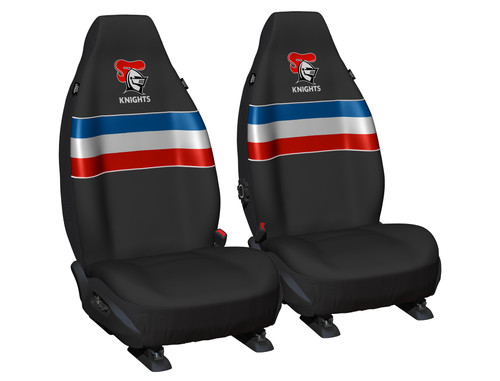 Newcastle Knights Universal Fit Front Car Seat Covers - NRL Official Product - Ideal for fans of the Newcastle Knights.