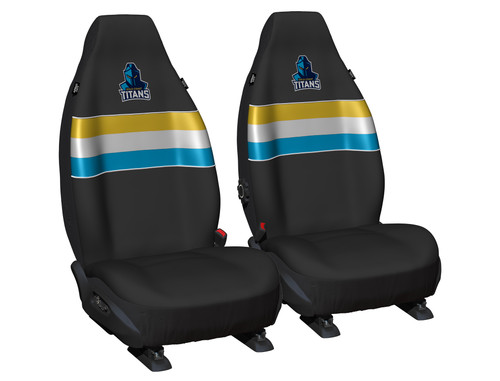 Gold Coast Titans Universal Fit Car Seat Covers - NRL Official Product - Ideal for fans of the Gold Coast Titans