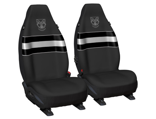 New Zealand Warriors Universal Fit Front Car Seat Covers - NRL Official Product - Ideal for fans of the New Zealand Warriors.