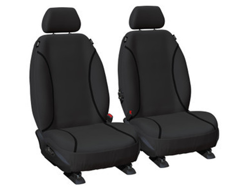 Tradies Canvas Front Black Seat Covers Suits Everest, Ranger 2022 - On