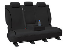 Tradies black canvas rear seat cover with armrest allowance for Ford Ranger PY XL and XLS Dual Cab