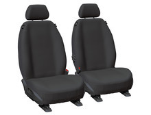 Heavy Duty Charcoal Canvas front seat cover display for Isuzu Giga 2 Door Truck driver and passenger seats 2002-on.