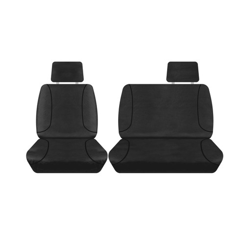 Toyota LandCruiser 70 Series Tradies Black canvas 3/4 bench seat cover