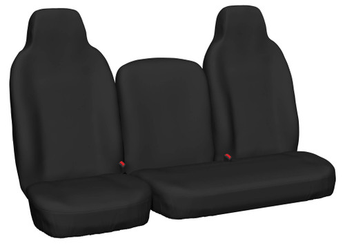 Heavy Duty Poly Canvas front seat cover display for Hino 300 Wide Cab Truck 2011-on.