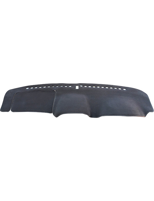 Black custom fitted dash mat for Honda CR-V RD models 2001–2007, UV-resistant moulded dashboard cover designed to reduce glare and protect dashboard from cracking and fading. 