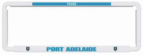 Port Adelaide Power Official AFL Car Number Plate Surround: Show your team pride on the road with this sleek, official Port Adelaide Power accessory. Standard-sized for easy installation, this frame cover features the iconic team colors and logo. Perfect for any passionate fan's vehicle.