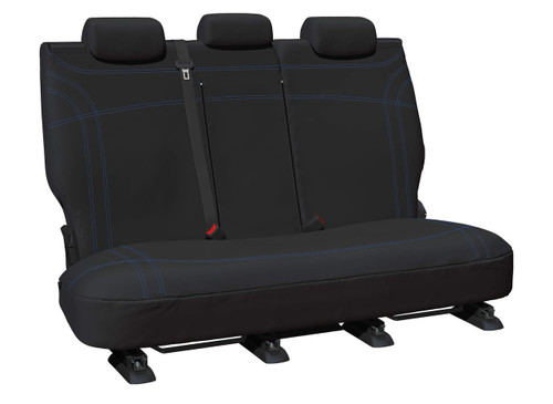 Black neoprene rear bench seat cover for Ford Everest Next Gen UB custom made for waterproof protection and durable everyday use