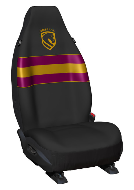 Brisbane Broncos Official NRL Car Seat Cover – Universal Front Bucket Seat, Airbag Compatible