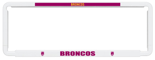 Brisbane Broncos Official NRL Number Plate Frame – Standard 380x140mm Single Surround with Club Logo