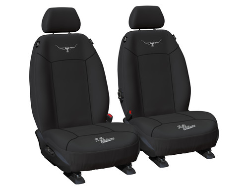 Toyota Hilux bucket seat covers – R.M. Williams licensed premium canvas, made-to-measure for front seats