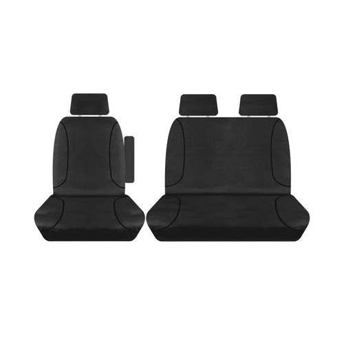 LDV V80 Tradies Black Canvas Front Bucket and 3/4 Bench Seat Covers