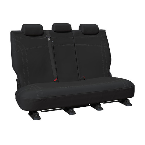 Getaway Neoprene Rear Black - Silver Stitch Seat Covers Suits Ranger BT50 2011-2020