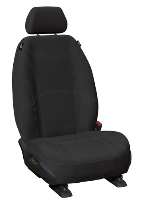 Getaway Neoprene Front Black - Silver Stitch Seat Covers Suits Prado 150 Series 2009-2021