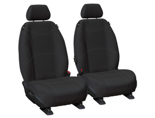Getaway Neoprene Front Black - Silver Stitch Seat Covers Suits Triton Exceed 2015-2023