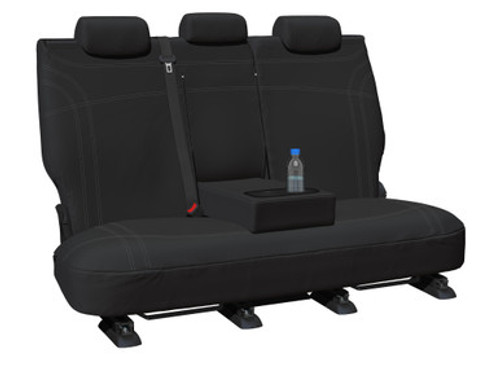 Getaway Neoprene Rear Black -Silver Stitch Seat Covers Suits Rav4 2013-2019
