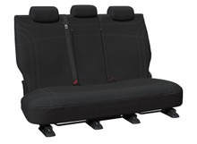 Toyota LandCruiser 200 Series rear row 2 bench seat covers in black neoprene with silver stitching