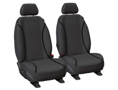 Tradies Canvas Front Grey Seat Covers Suits Colorado, DMax 2012-2020