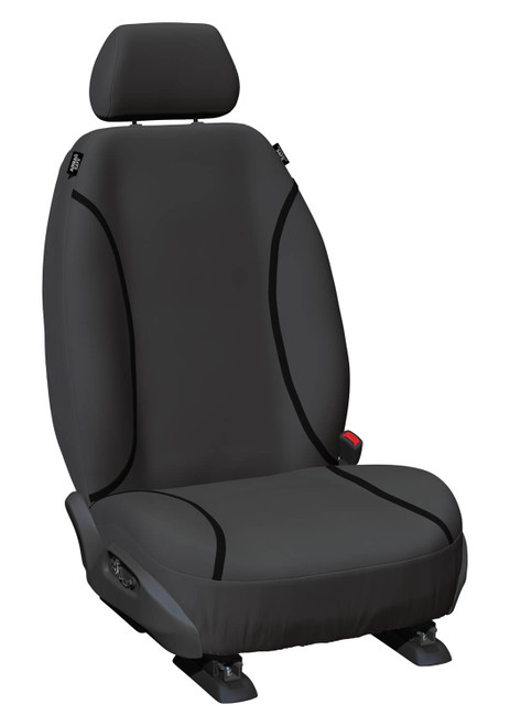 Tradies Grey Canvas front bucket seat covers for Toyota LandCruiser 70 Series GXL, Workmate and Double Cab.