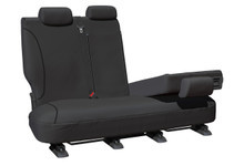 oyota LandCruiser 200 Series rear row 2 bench seat covers with backrest split in Tradies Grey canvas