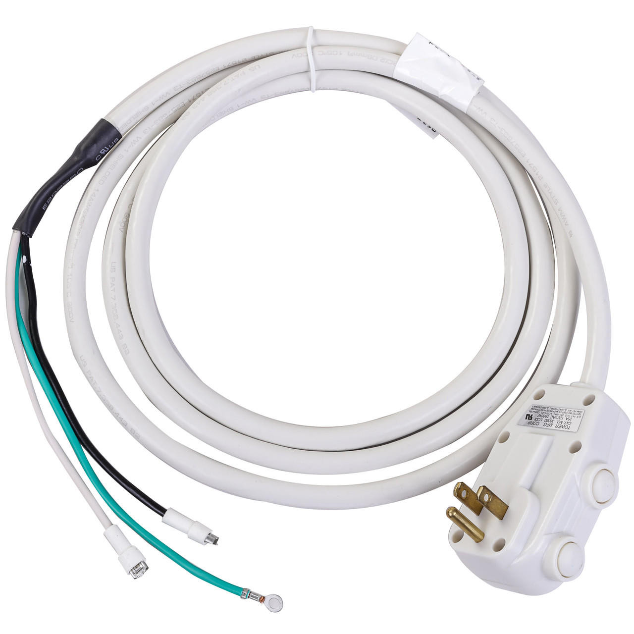 GE WJ35X10179 Power Cord, 120V, 1800W, 15A, OEM Tower Mfg Corp 30380