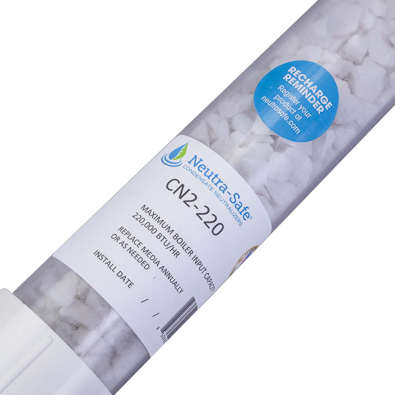 Neutra-Safe CN2-220BC 2 Inch Clear Condensate Neutralizer w/ Barb