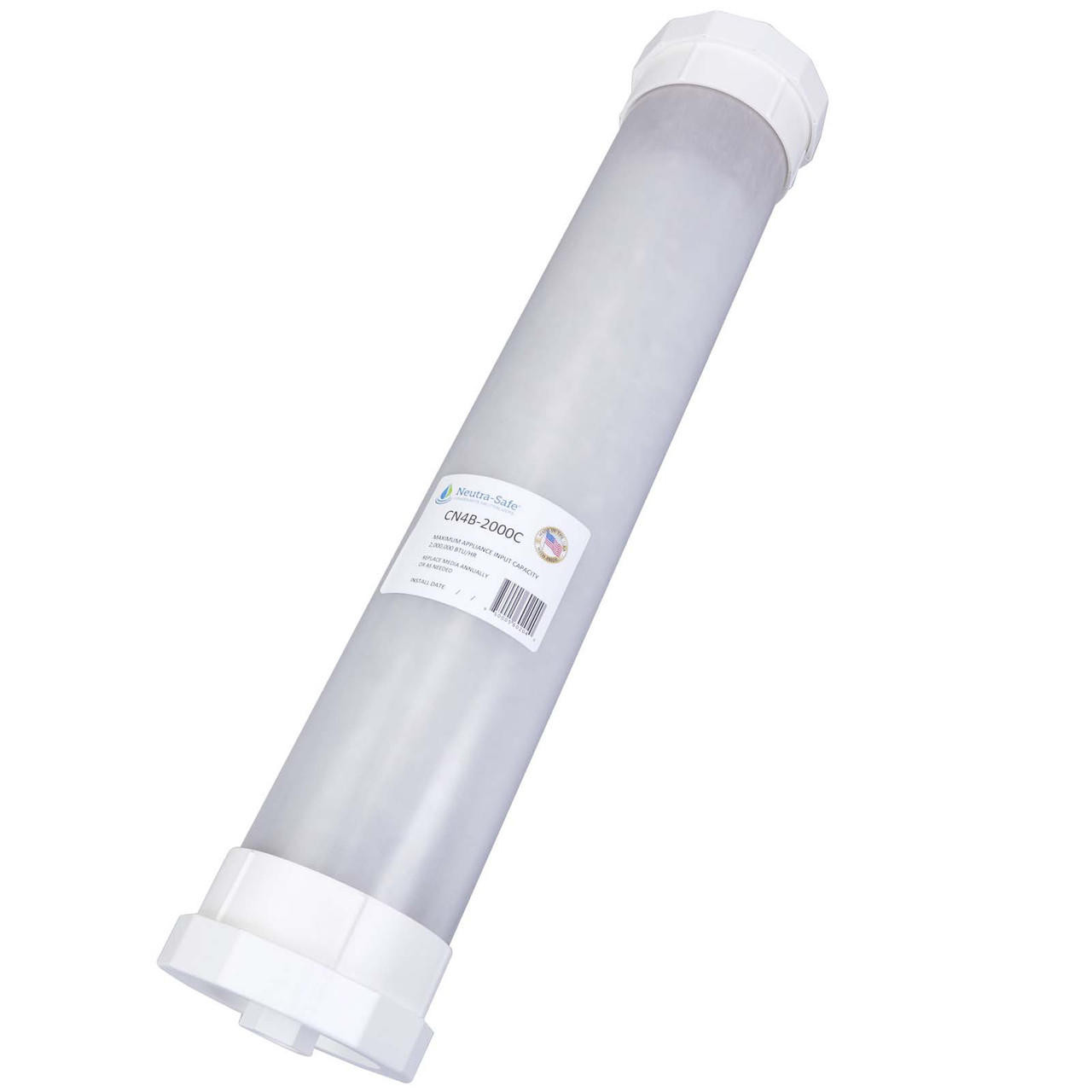 Neutra-Safe CN4B-2000C 4 Inch Clear Condensate Neutralizer.