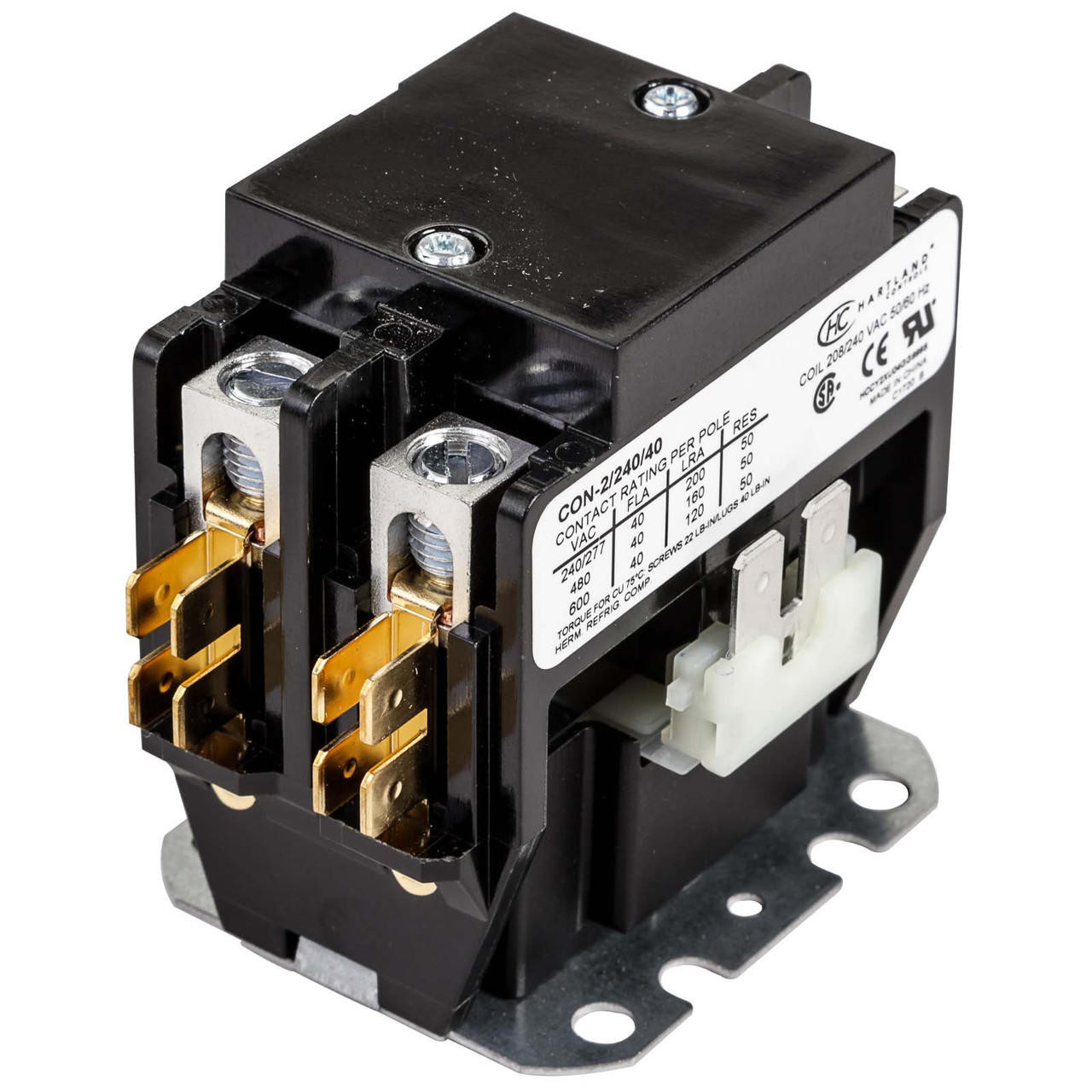 HartlandControls CON-2/240/40, HCCY2XU04GG999S, 2P 208/240V 40A