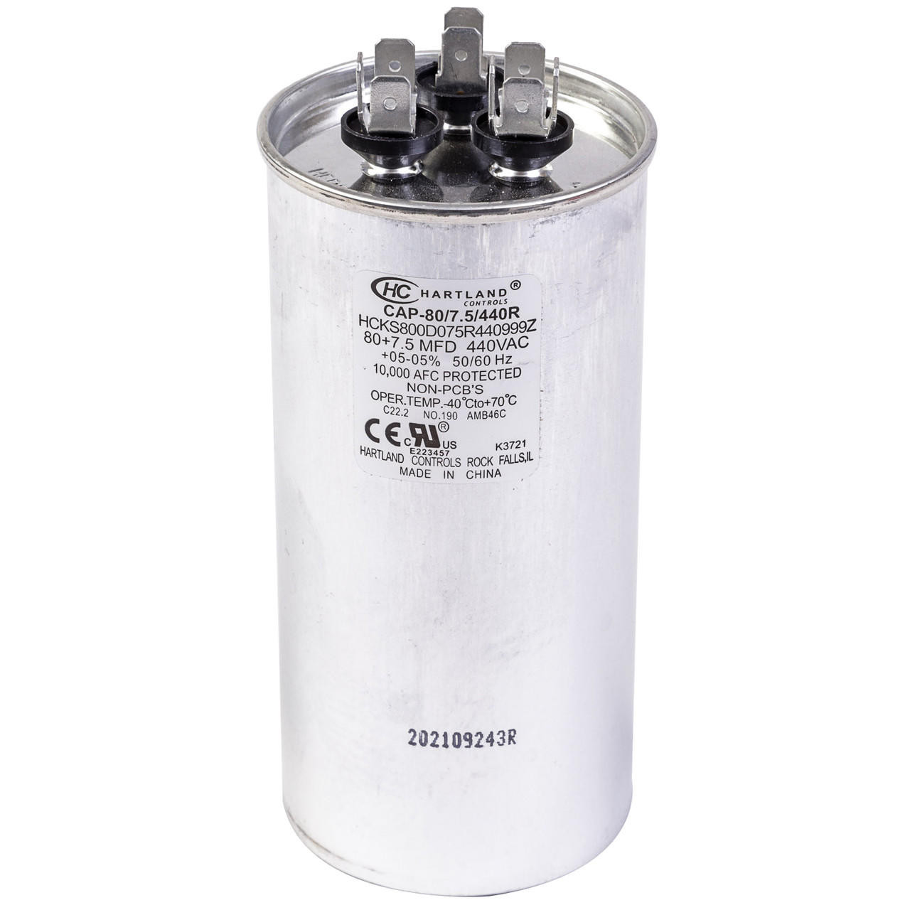 ハートマン HartlandControls CAP-80/7.5/440R, HCKS800D075R440999Z, 80+7.5 MFD