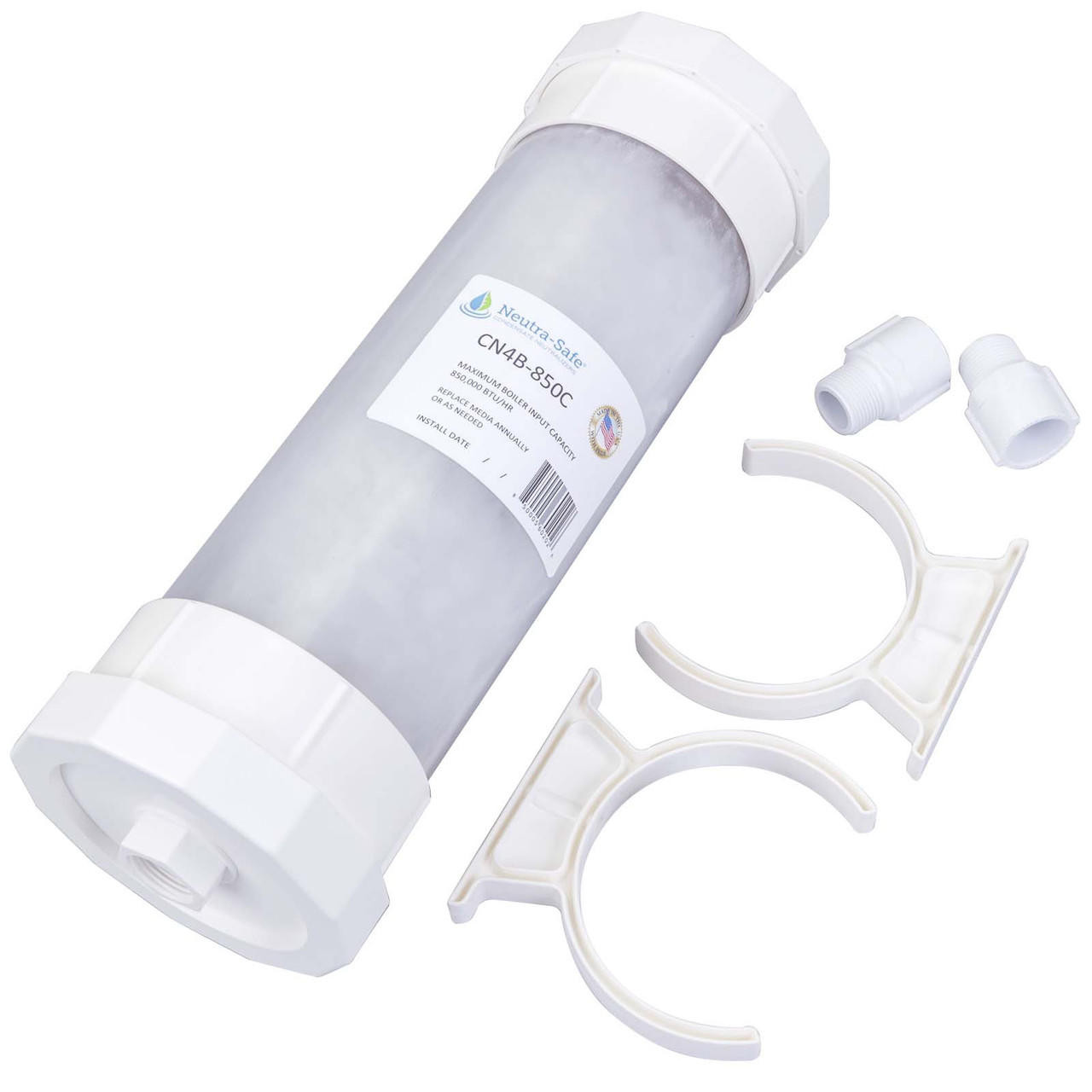 Neutra-Safe CN4B-850C 4 Inch Clear Condensate Neutralizer.