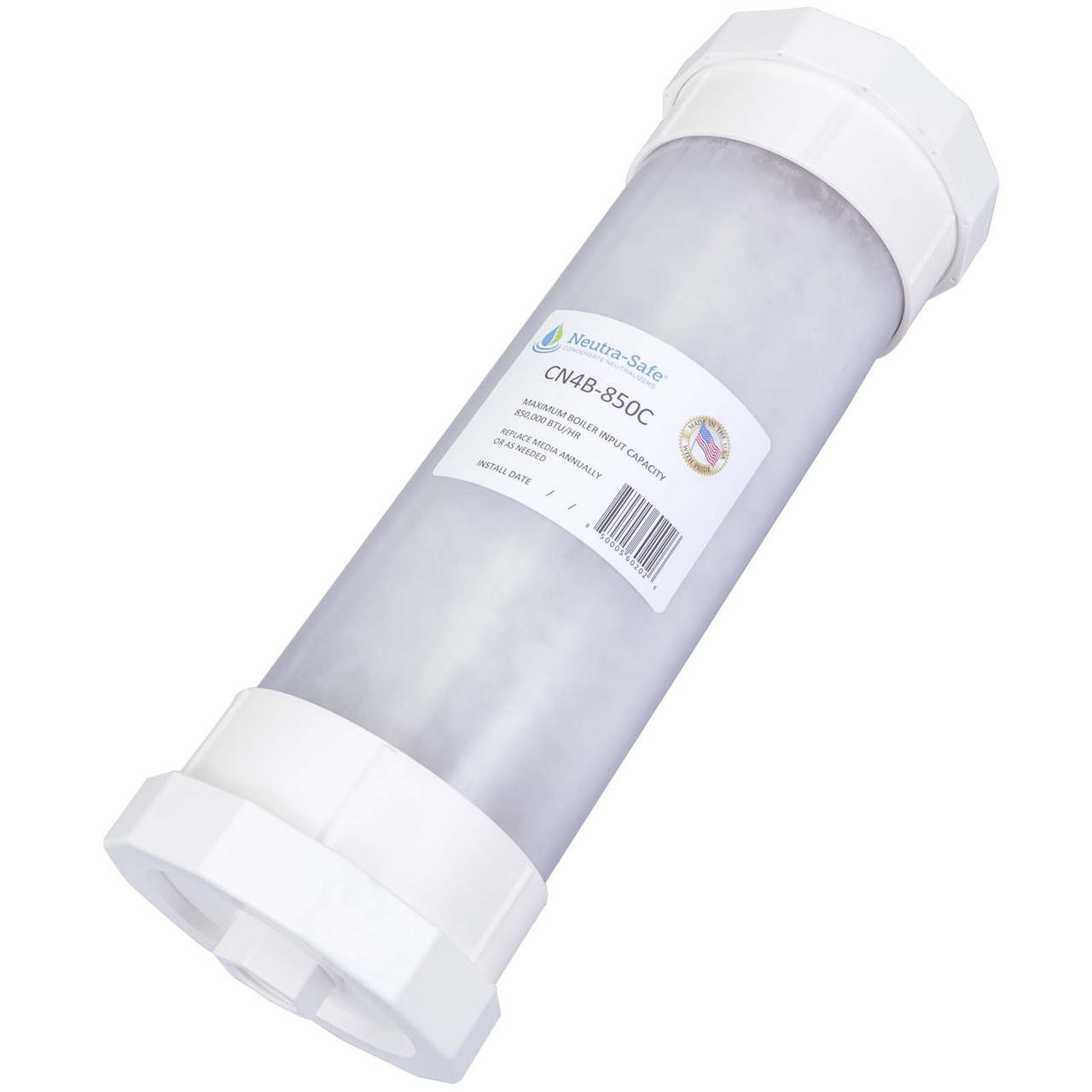 Neutra-Safe CN4B-850C 4 Inch Clear Condensate Neutralizer.