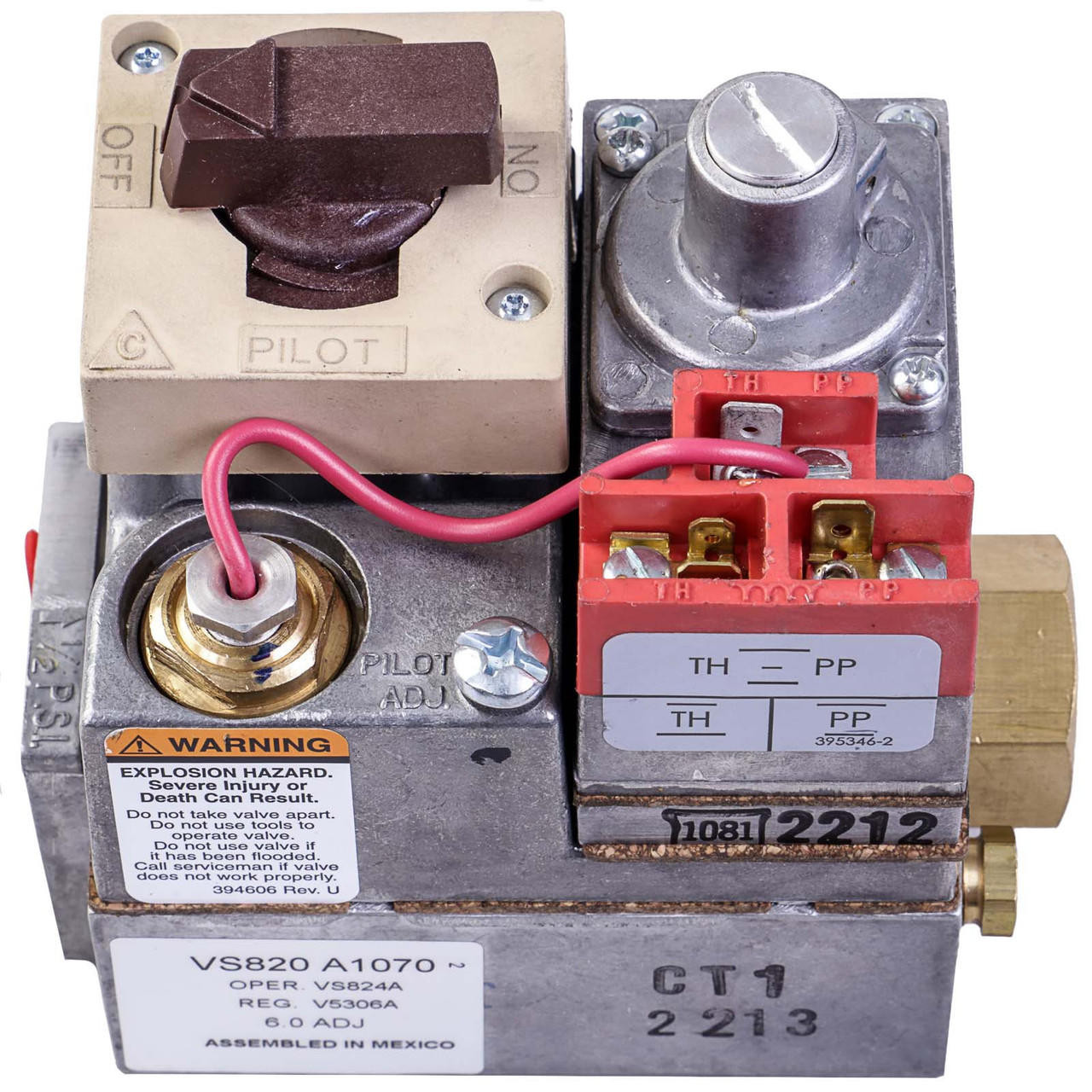 ReVerberRay VS820A1070 NG Gas Valve, MilliVolt