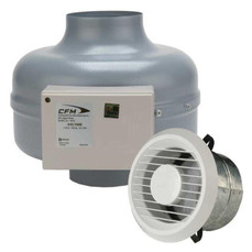  Continental Fan DXAGK150A-ES AXC Bathroom Kit, 6 Inch, Y, 2 AeroGrilles, 235 CFM, 120V/1Ph 