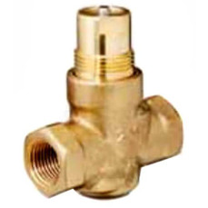 Siemens 1/2" 2-Way N/O Brass Globe Valve Body, Female x Female (2.5 Cv) 