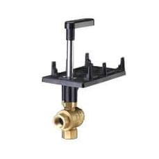 Siemens 1/2" 3-Way Brass Water Mixing Ball Valve Body (2.5 Cv) 