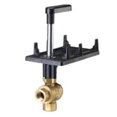  Siemens Building Technology 599-10367 Three-Way Chrome-Plated Ball Valve with Brass Stem 1-1/2" 25Cv 