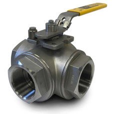  Flo-Tite MPT100-SS-L-FFF-L-050 2 Inch Ball Valve, NPT Ends, Multi Port Series 