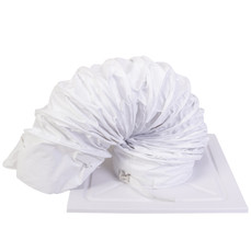 ABC Industries IVF/CPNKIT1208A 12 Inch x 8 Ft. Ceiling Panel Kit, White, With Belt Cuff On Each End Image 1
