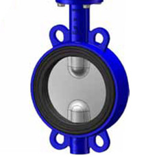  Pratt Industrial OS1-150-040-89F7 Wafer Butterfly Valve, ANSI 150, 4 Inch, Ductile Iron Body, DI/ENP Disc, 410 Stem, Viton Seat 