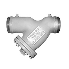  Titan Flow Control YS63C0300 3 Inch Y Strainer, Carbon Steel, ANSI Class 300, Butt Weld End, Bolted Cover, Epoxy Painted, Plugged Blow-off 